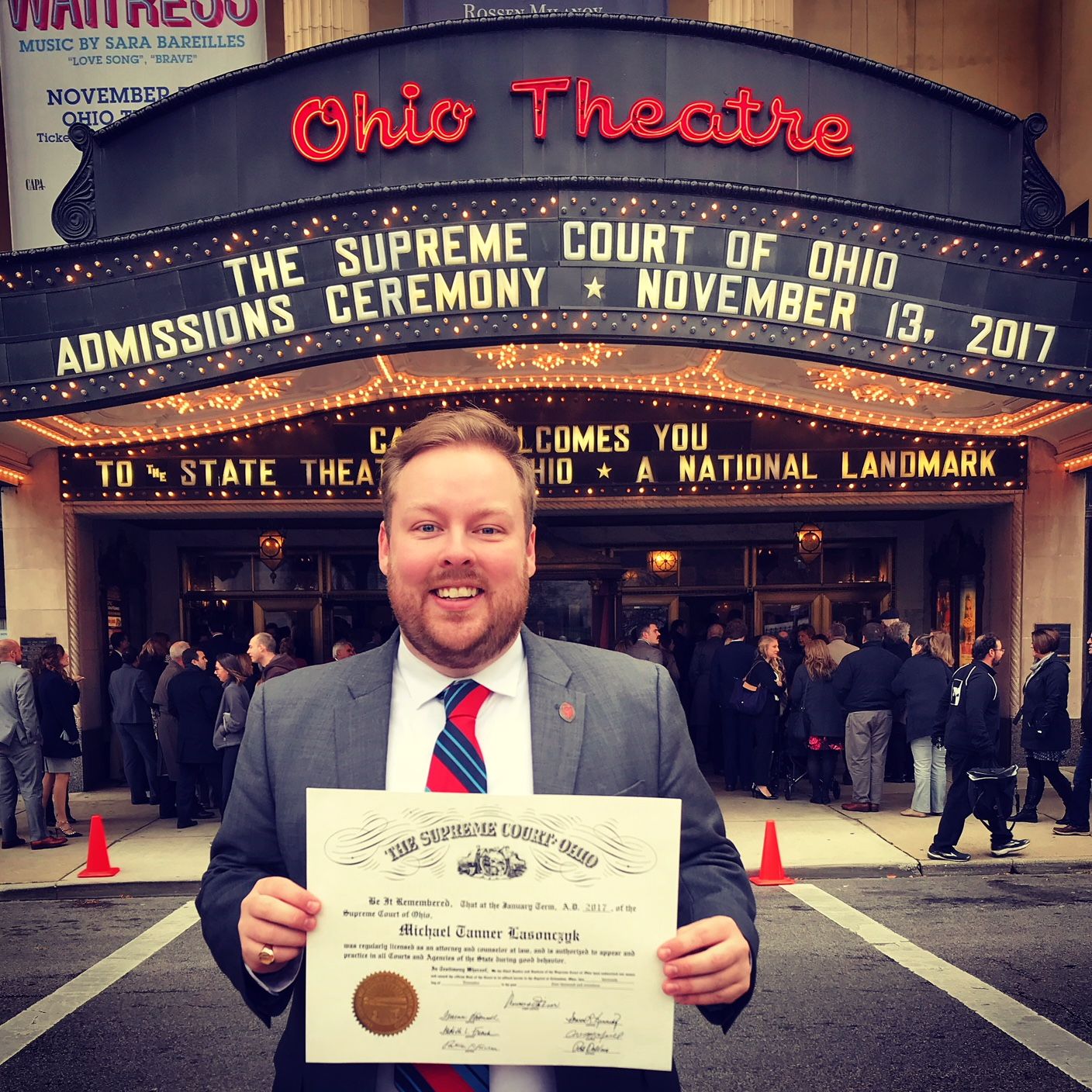 Michael Lasonczyk on being sworn in as a duly licensed attorney 